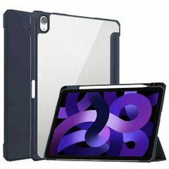 imoshion Coque tablette rigide Trifold Apple iPad Air 11 pouces (2025) M3 / (2024) M2 / Air 5 (2022) / Air 4 (2020) - Bleu foncé