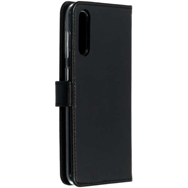 Selencia Étui portefeuille en cuir véritable Samsung Galaxy A50 / A30s - Noir