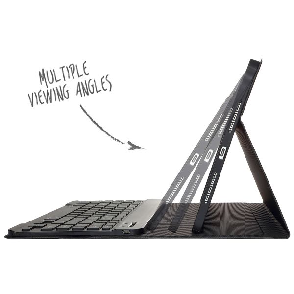 Accezz Étui de tablette portefeuille Bluetooth Clavier QWERTY iPad Pro 11 (2025) M5 / (2024) M4 - Noir