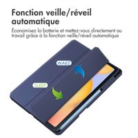 imoshion Coque tablette rigide Trifold Samsung Galaxy Tab S6 Lite (2020/2022/2024) - Bleu foncé