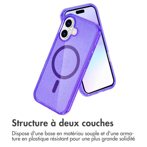 imoshion Coque Pailletée avec MagSafe Apple iPhone 17 - Violet