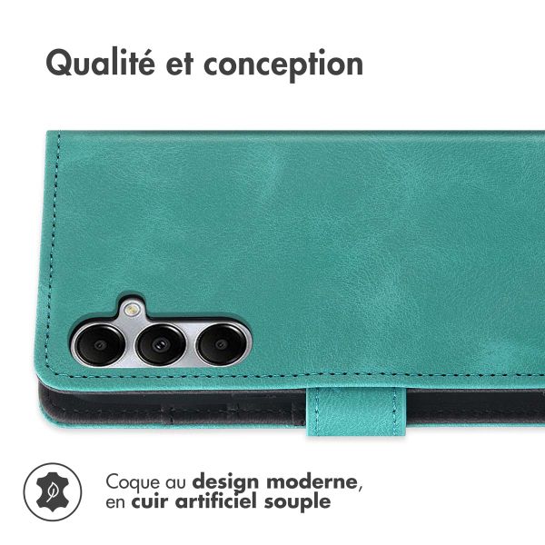 imoshion Etui de téléphone portefeuille avec cordon Samsung Galaxy A35 - Turquoise