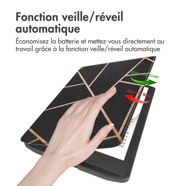 imoshion Étui á rabat Pocketbook InkPad Color 3 / InkPad 4 - Black Graphic