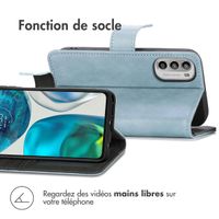 imoshion Étui de téléphone portefeuille Luxe Motorola Moto G53 - Bleu clair