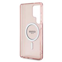 Guess Coque MagSafe IML Glitter Gradient Samsung Galaxy S25 Ultra - Rose