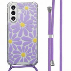 imoshion Coque Design avec cordon Samsung Galaxy A56 - Tropical Violet Flowers Connect