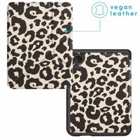 imoshion Étui de liseuse portefeuille design Pliable Kobo Clara Colour / BW - Leopard