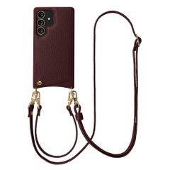 Selencia Coque de télephone Nova avec cordon et porte-cartes Samsung Galaxy S25 Ultra - Bold Burgundy