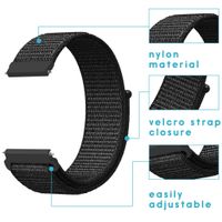 imoshion Bracelet en nylon Samsung Galaxy Watch 4 / 5 / 6 / 7 / FE (20 mm) - Noir