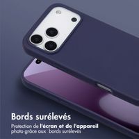 Selencia Coque silicone avec cordon amovible Apple iPhone 17 Pro Max - Bleu foncé