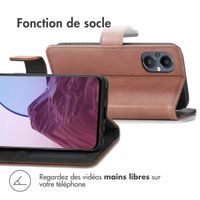 imoshion Étui de téléphone portefeuille Luxe Oppo Reno8 Lite - Brun