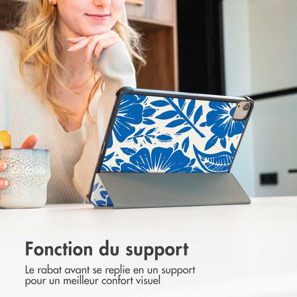 imoshion Coque tablette Design Trifold Samsung Galaxy Tab A11 Plus / A9 Plus - Flower Tile