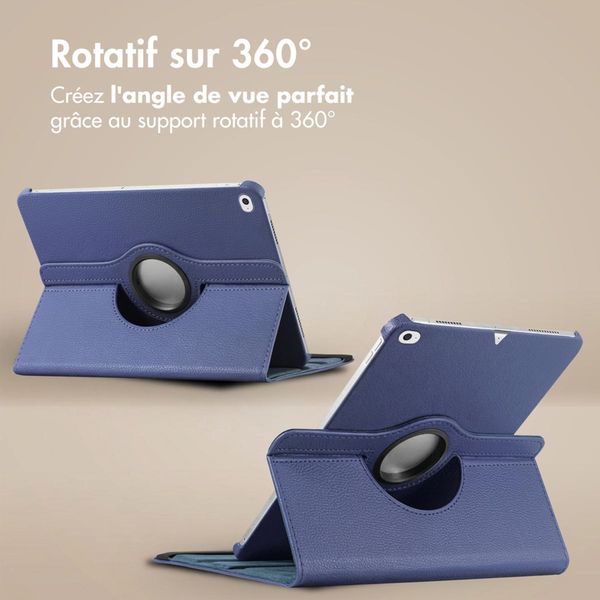 imoshion Coque tablette rotatif à 360° Apple iPad 6 (2018) 9.7 pouces / iPad 5 (2017) 9.7 pouces - Bleu foncé
