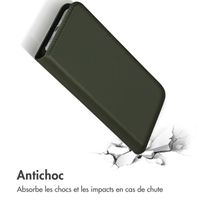 Accezz Étui de télephone Slim Folio en cuir de qualité supérieure Apple iPhone 14 Pro - Vert