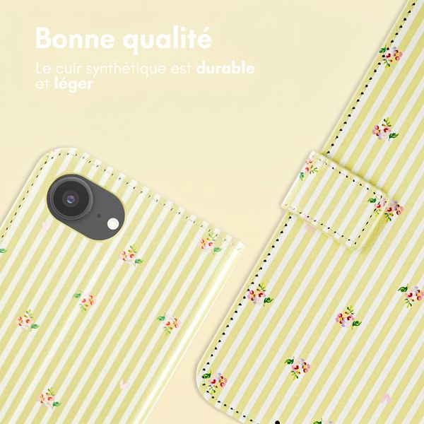 imoshion Étui de télephone portefeuille Design Apple iPhone 17e / 16e - Garden Stripes