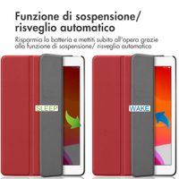 imoshion Coque tablette Trifold Apple iPad 9 (2021) 10.2 pouces / iPad 8 (2020) 10.2 pouces / iPad 7 (2019) 10.2 pouces - Rouge
