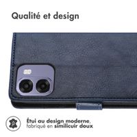 imoshion Étui de télephone portefeuille de luxe Oppo A6x (4G/5G) - Bleu foncé