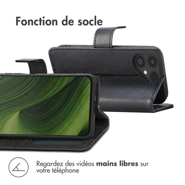imoshion Étui de télephone portefeuille de luxe Fairphone 6 - Noir