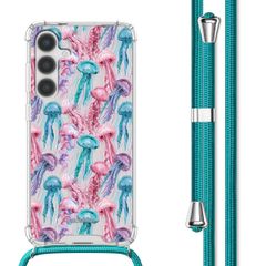 imoshion Coque Design avec cordon Samsung Galaxy S24 - Jellyfish Watercolor