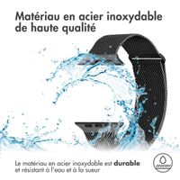 imoshion Bracelet magnétique milanais Apple Watch Series 1 - 9 / SE (38/40/41 mm) | Series 10 / 11 (42 mm) - Taille M - Noir