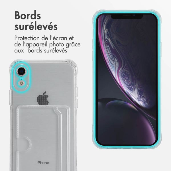 imoshion Coque silicone avec porte-cartes Apple iPhone Xr - Transparent