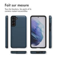 imoshion Coque arrière avec porte-cartes Samsung Galaxy S21 - Bleu foncé