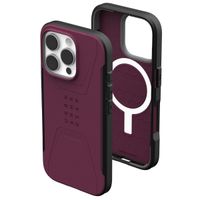 UAG Coque Civilian MagSafe iPhone 16 Pro - Bordeaux