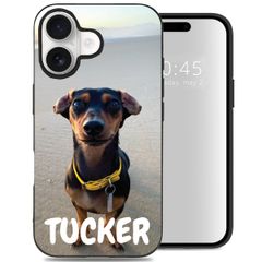 Concevez votre propre coque en gel Apple iPhone 16 Plus - Noir