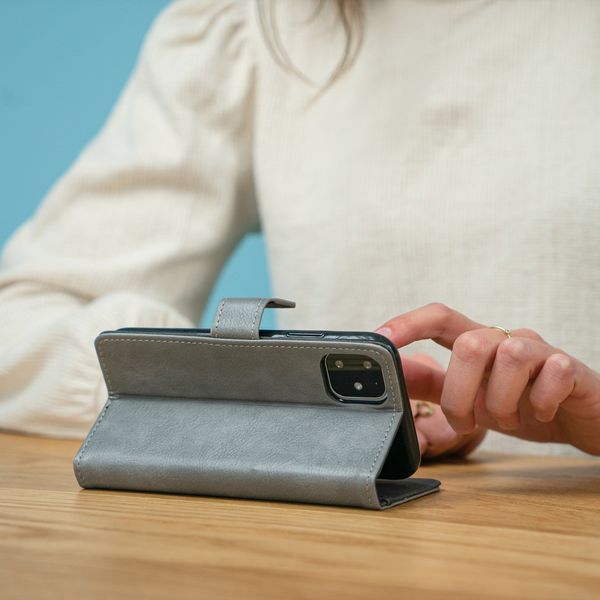 imoshion Étui de télephone portefeuille de luxe Xiaomi Redmi Note 9T (5G) - Gris