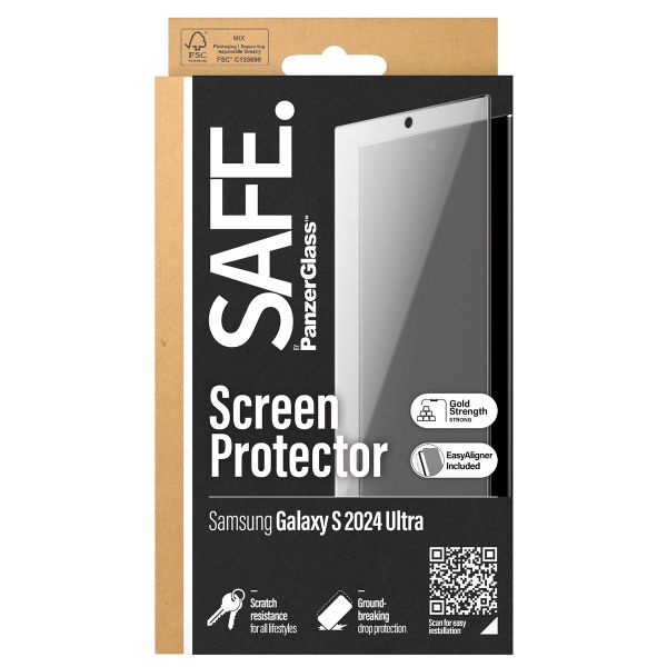 SAFE by PanzerGlass Protection d'écran Refresh Ultra-Wide Fit avec applicateur Samsung Galaxy S24 Ultra