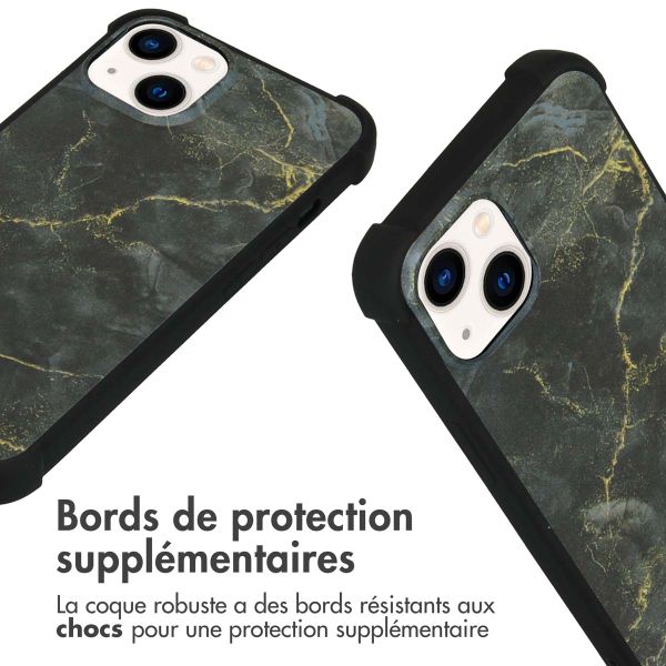 imoshion Coque Design avec cordon iPhone 14 - Black Marble