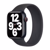 Apple Bracelet Boucle unique en Silicone Apple Watch | 44/45/46/49 mm - Taille 1 - Midnight