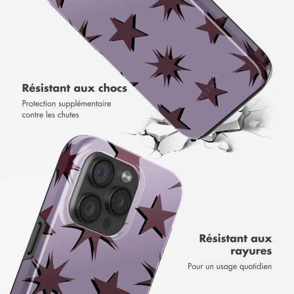 Selencia Coque arrière Vivid avec MagSafe Apple iPhone 15 Pro - Stars Plum Lilac
