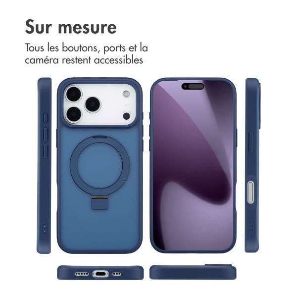 Accezz Coque Ring Stand avec MagSafe Apple iPhone 17 Pro Max - Bleu