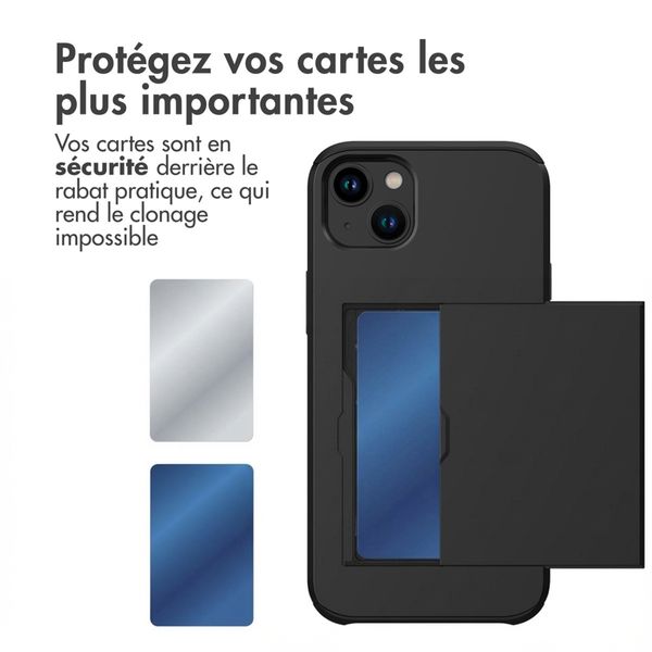 imoshion Coque arrière avec porte-cartes Apple iPhone 15 Plus - Noir