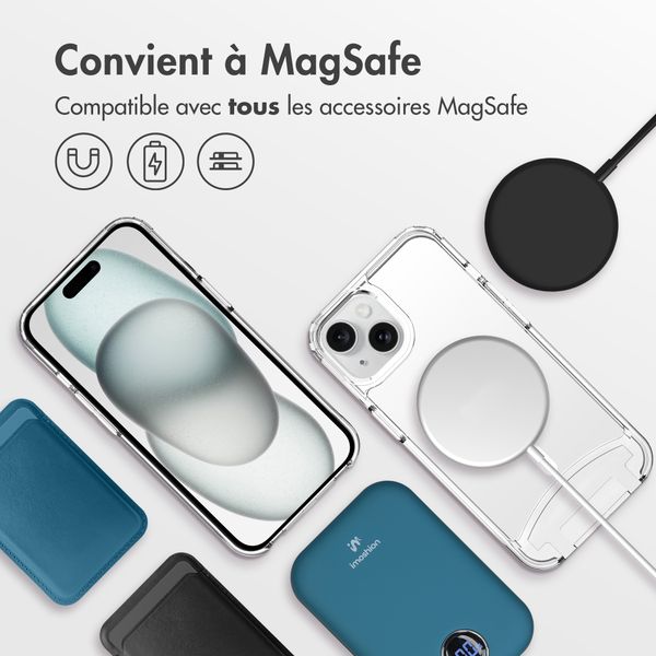 imoshion Coque MagSafe avec cordon amovible Apple iPhone 15 - Transparent