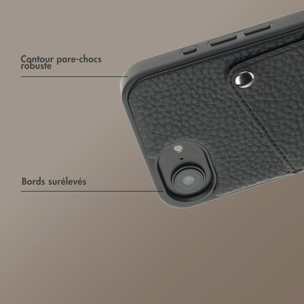 Selencia Coque Riva avec porte-cartes Apple iPhone 16e - Noir