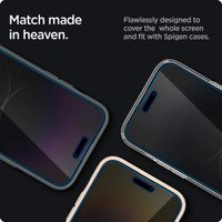 Spigen Protection d'écran en verre trempé GLAStR Privacy Applicator Apple iPhone 14 Pro