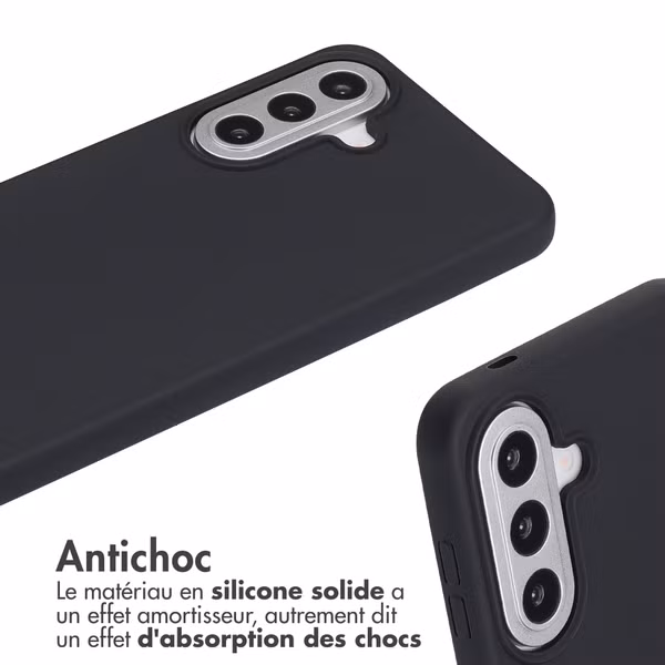 imoshion Coque en silicone avec cordon Samsung Galaxy A57 (5G) - Noir