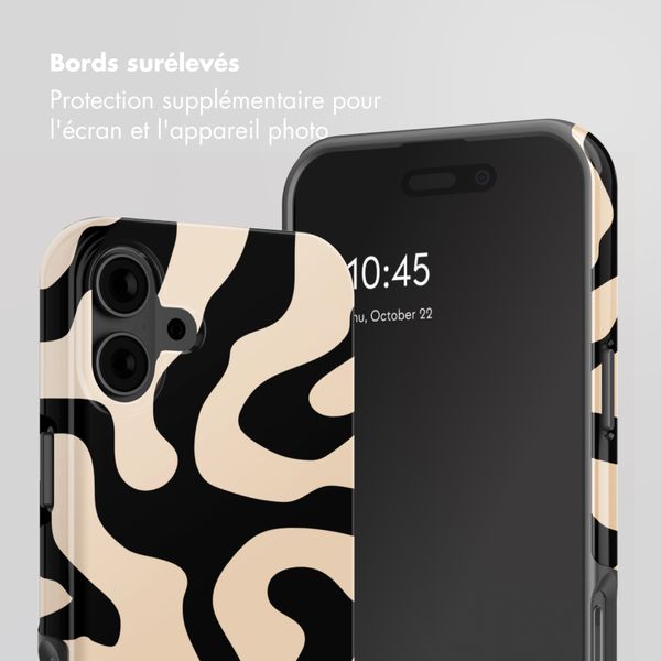 Selencia Coque arrière Vivid Apple iPhone 16 - Art Wave Black