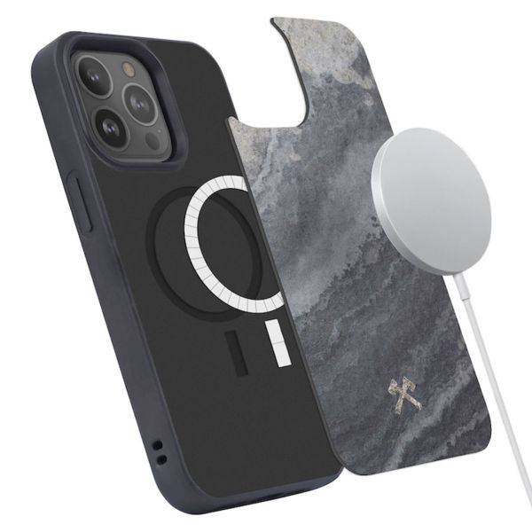 Woodcessories Coque Bumper MagSafe iPhone 14 Pro - Real Slate Stone