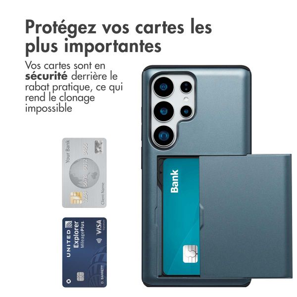imoshion Coque arrière avec porte-cartes Samsung Galaxy S25 Ultra - Bleu foncé