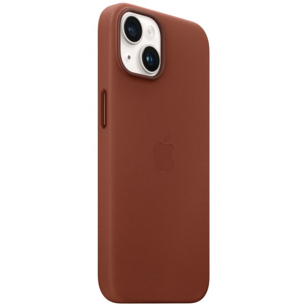 Apple Coque Leather MagSafe Apple iPhone 14 - Umber
