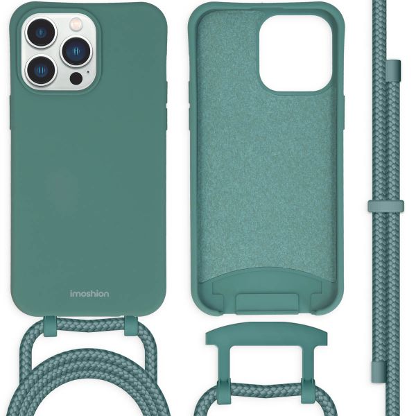 imoshion Coque de couleur avec cordon amovible iPhone 14 Pro Max - Vert foncé