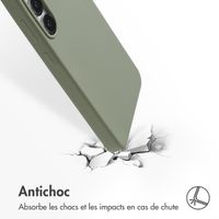 Accezz Coque Liquid Silicone avec MagSafe Samsung Galaxy S25 FE - Cooper Green