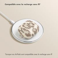 Selencia Coque Sabi Apple AirPods 3 - imprimé léopard - Soft Ivory