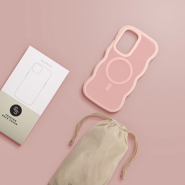 Selencia Coque arrière Wavy avec MagSafe Samsung Galaxy A36 / A56 - Soft Pink