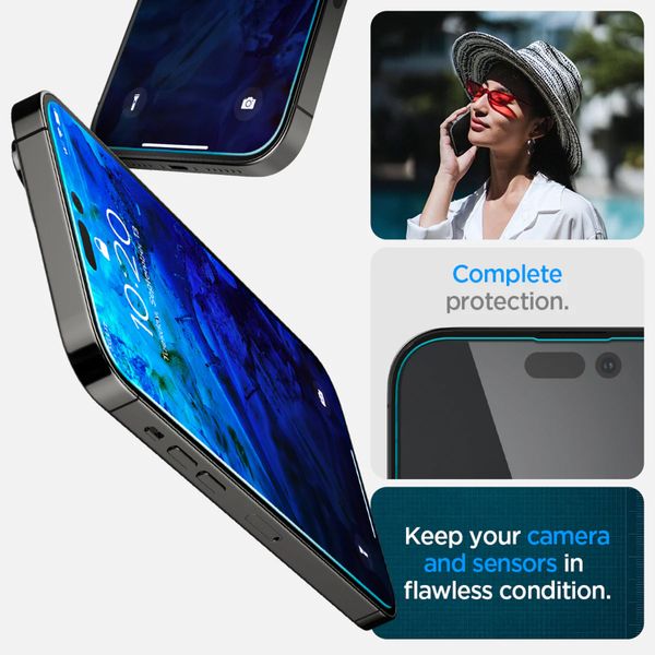 Spigen Protection d'écran en verre trempé GLAStR Fit + Applicator iPhone 14 Pro Max