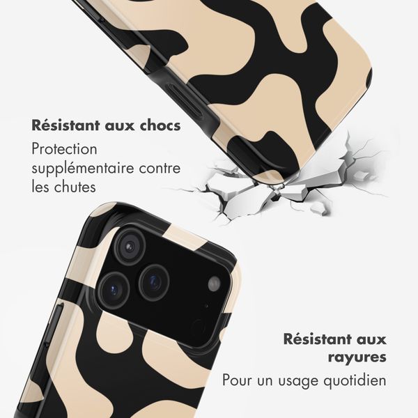 Selencia Coque arrière Vivid Apple iPhone 17 Pro Max - Art Wave Black