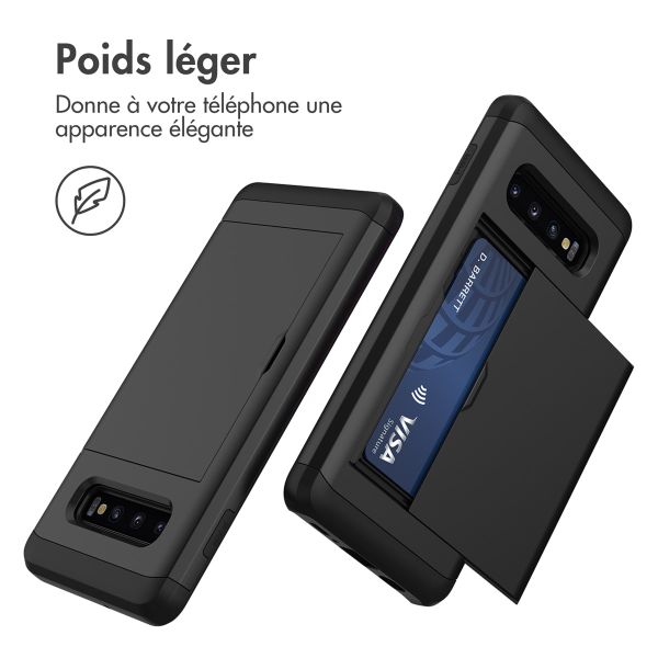 imoshion Coque arrière avec porte-cartes Samsung Galaxy S10 Plus - Noir